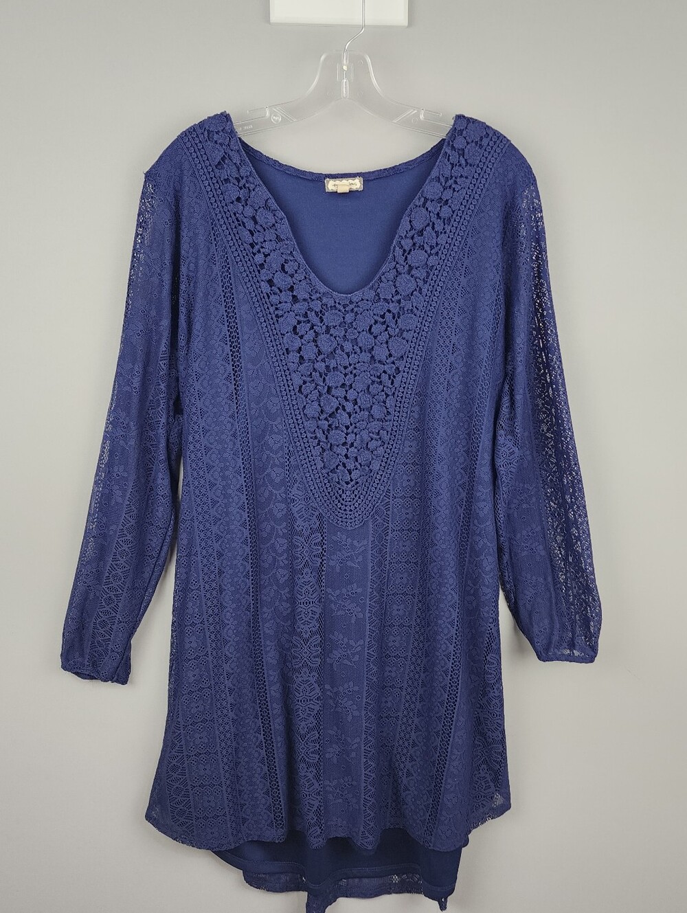 Eyeshadow Navy Blue Boho Dress Sz 1X 16/18
